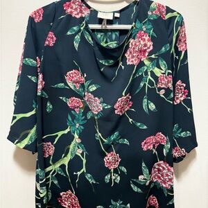 HD in Paris Navy Floral Blouse